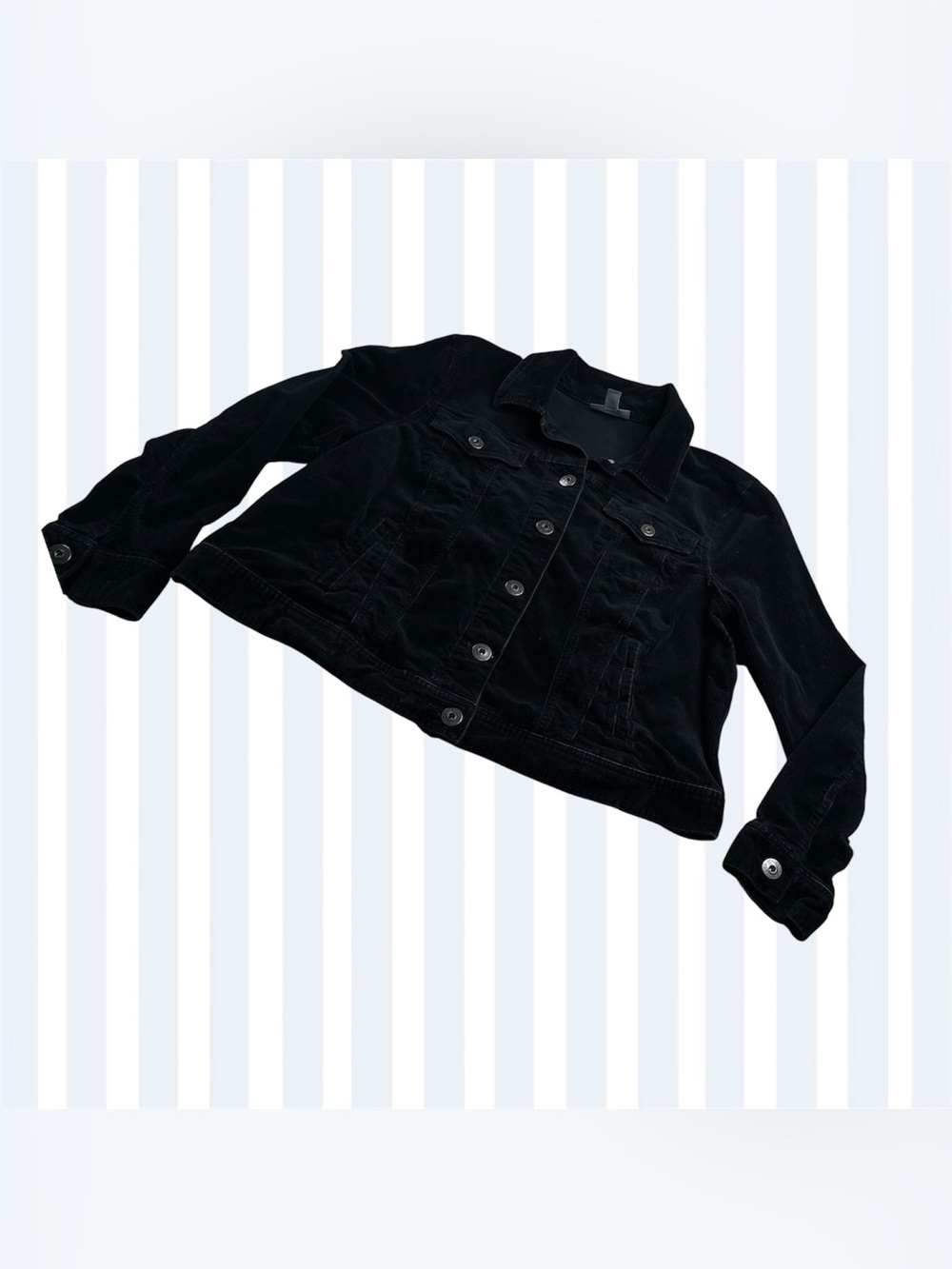 Style & Co. Black Corduroy Jean Jacket
Size P/ XL